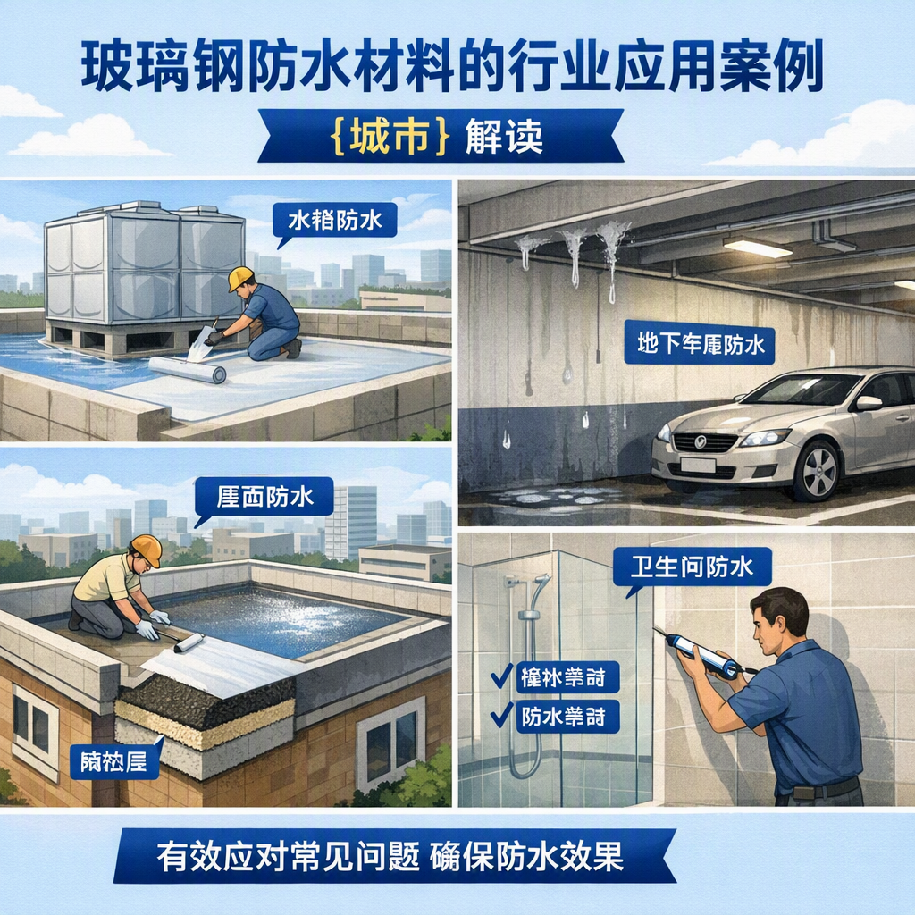 玻璃钢防水材料的行业应用案例，阿克苏解读
